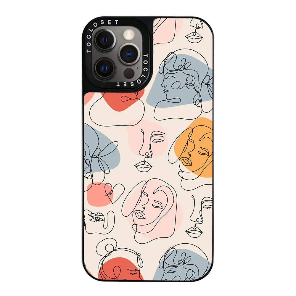 Faces Designer iPhone 12 Pro Max Case Cover