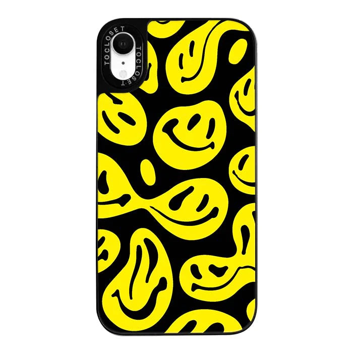 Melted Smiley Designer iPhone XR Case Cover Tocloset