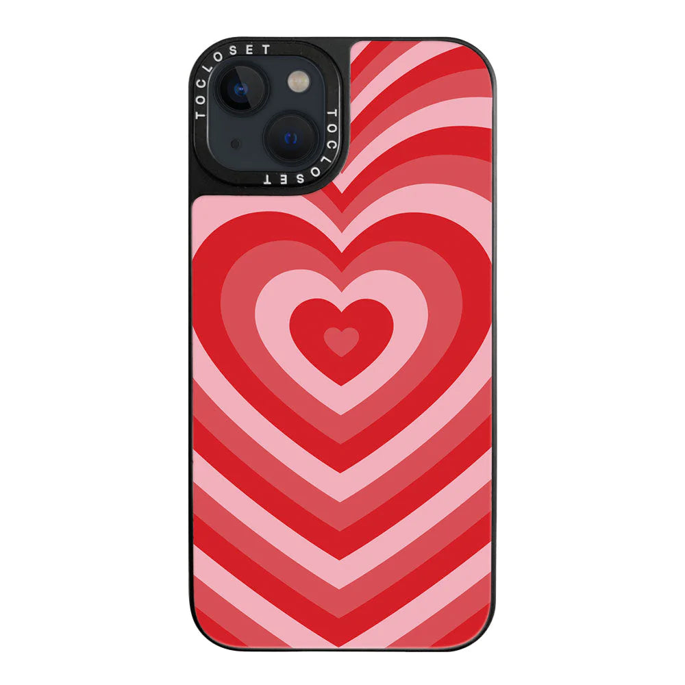 Red Hearts Designer iPhone 13 Case Cover - Main Image