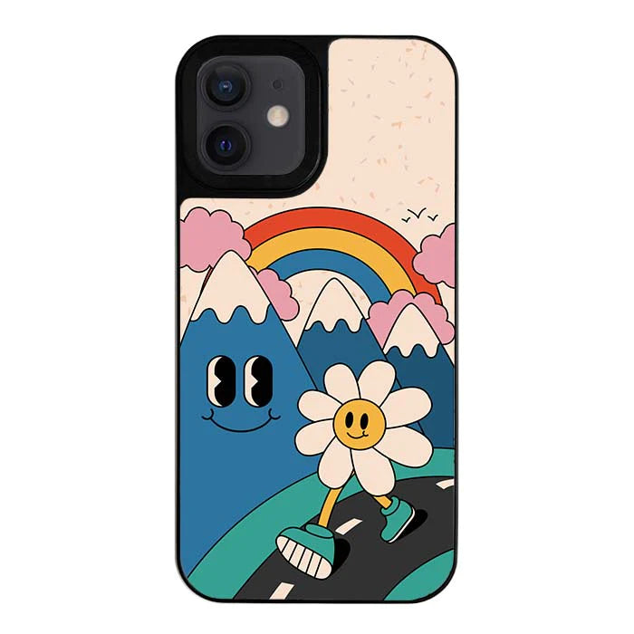 Walking Daisy Designer iPhone 12 Mini Case Cover