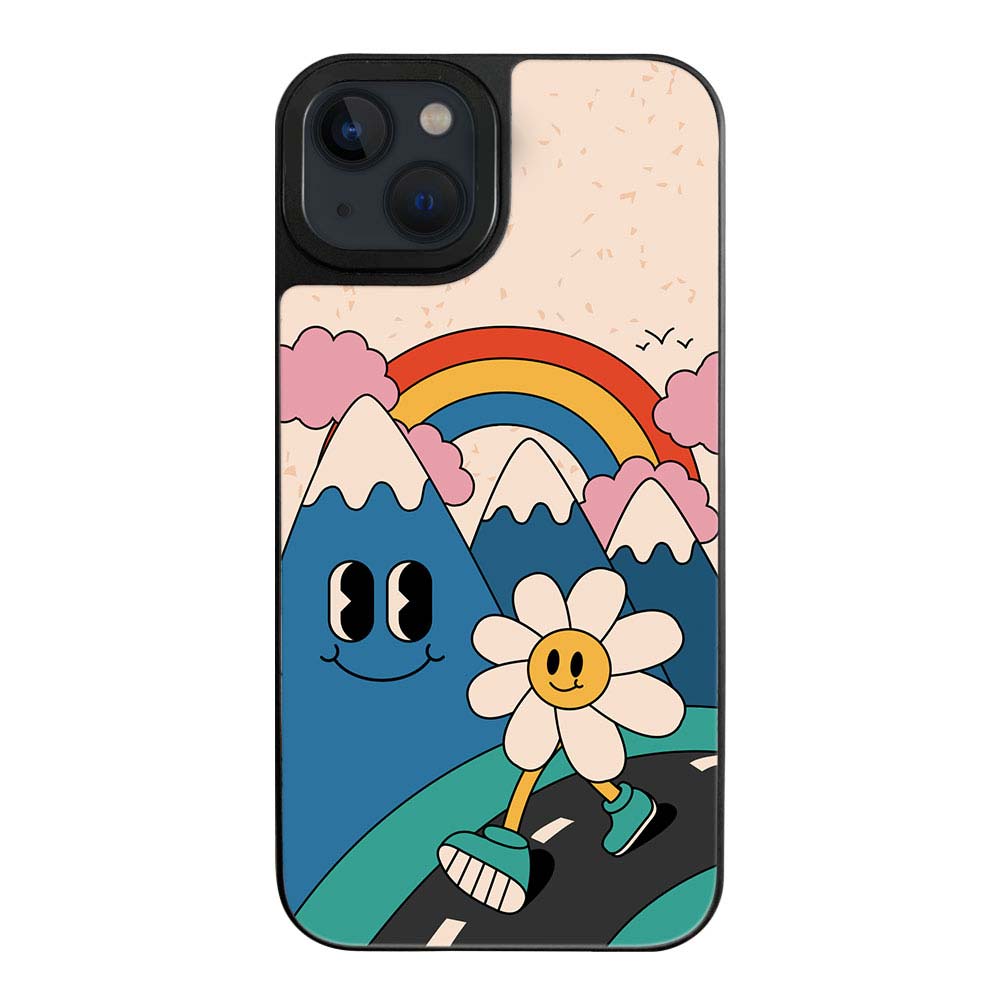 Walking Daisy Designer iPhone 13 Mini Case Cover