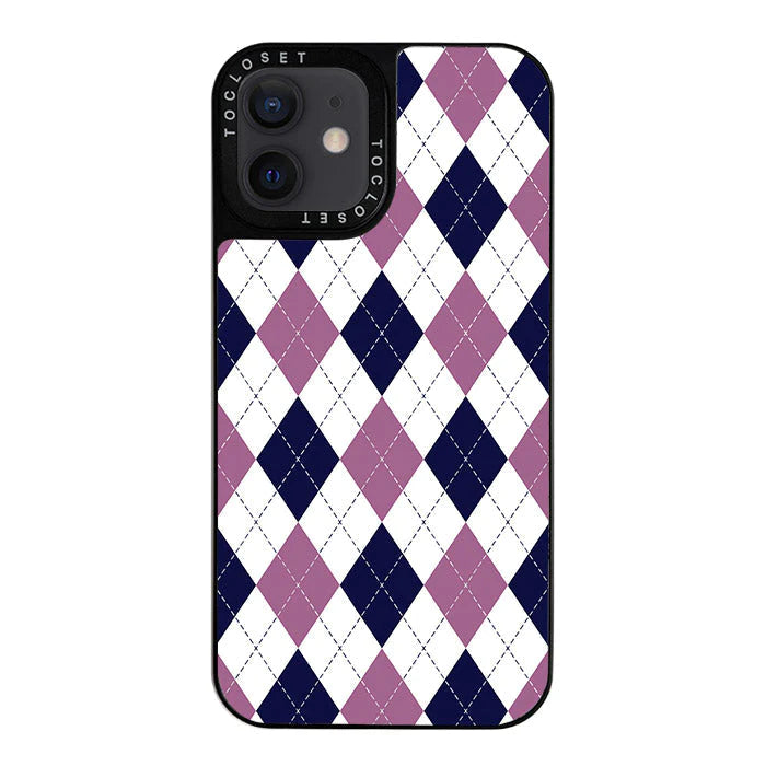 Winter Plaid Designer iPhone 12 Case Cover