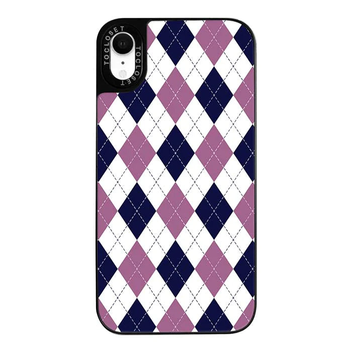 Winter Plaid Designer iPhone XR Case Cover