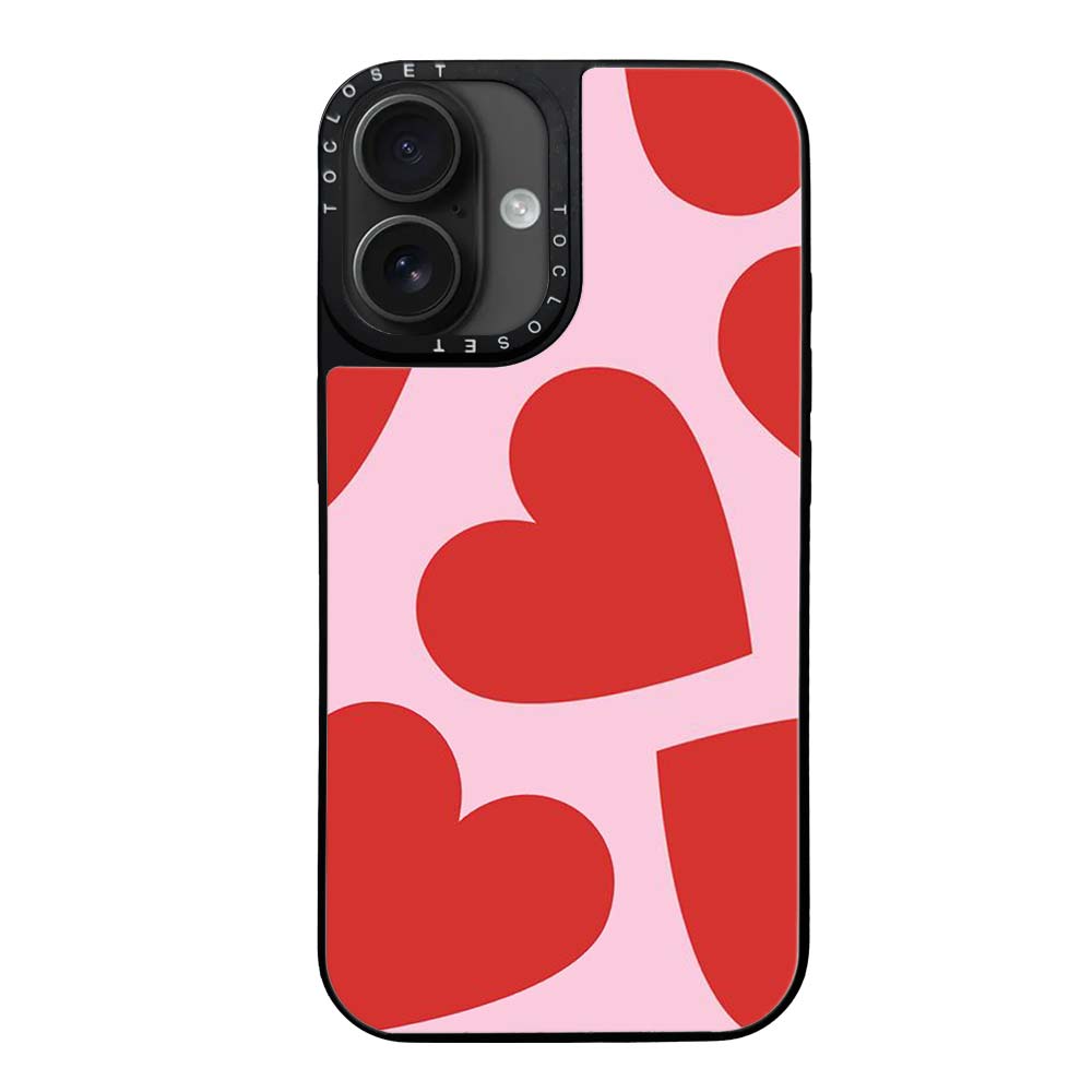 Bold Hearts Designer iPhone 16 Plus Case Cover