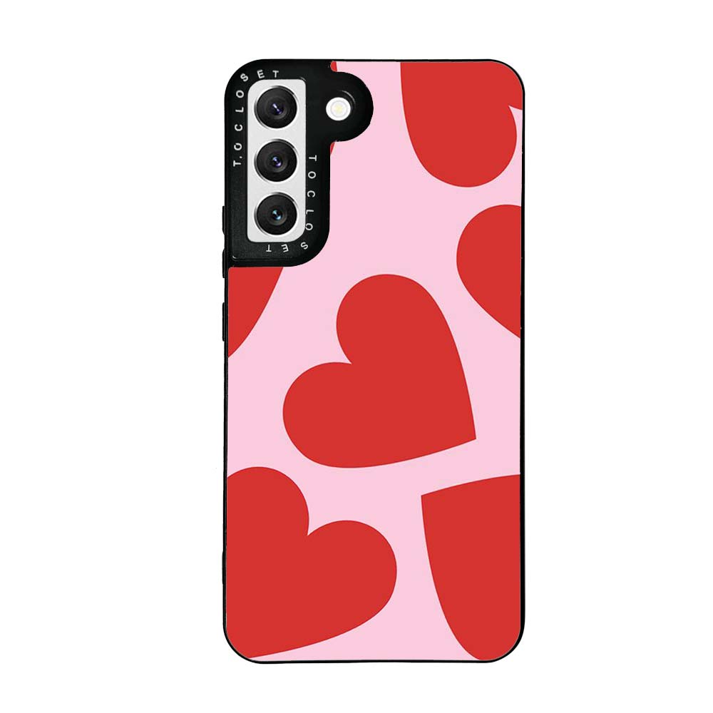 Bold Hearts Designer Samsung S22 Case Cover