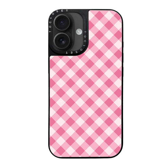 Gingham Designer iPhone 16 Case Cover