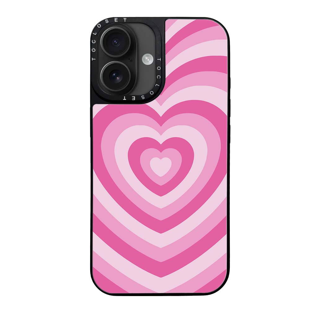 Pink Hearts Designer iPhone 16 Case Cover