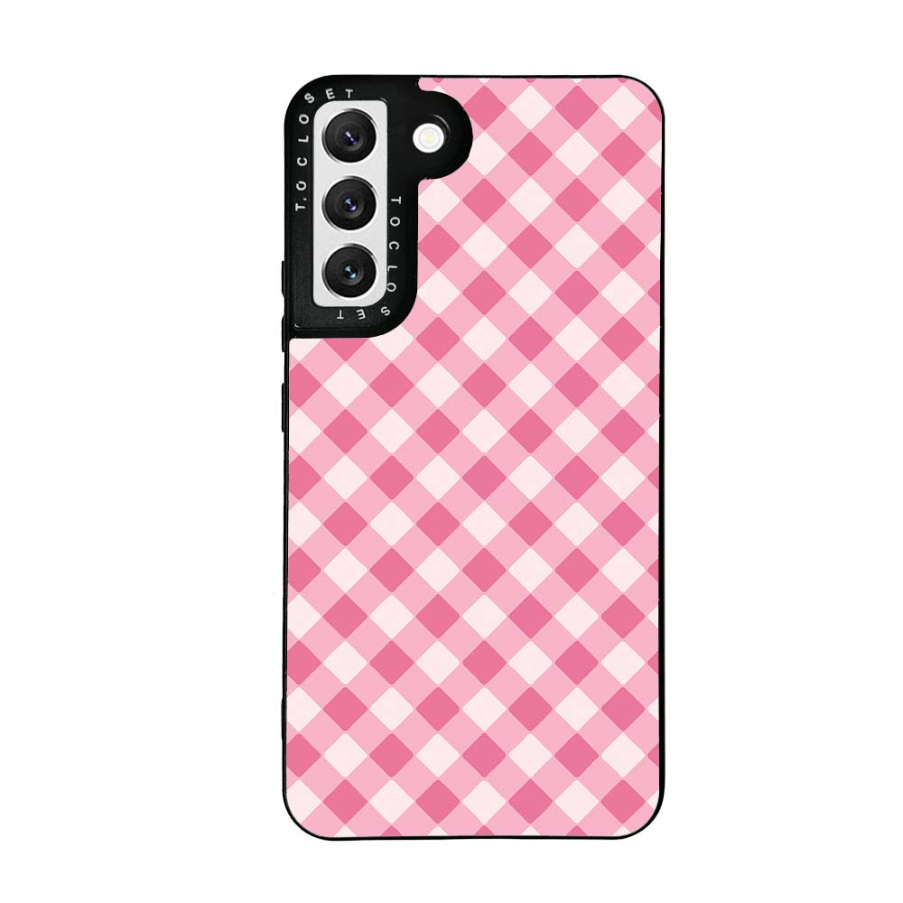 Gingham Designer Samsung S22 Case Cover