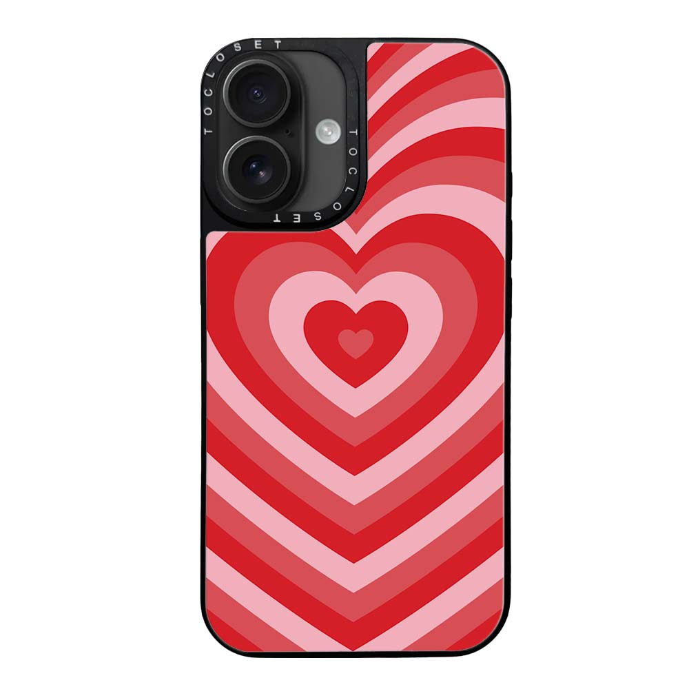 Red Hearts Designer iPhone 16 Plus Case Cover