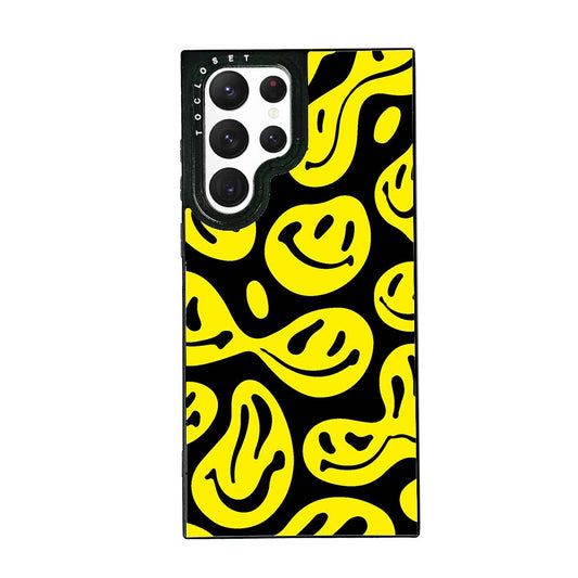 Melted Smiley Designer Samsung S22 Ultra Case Cover