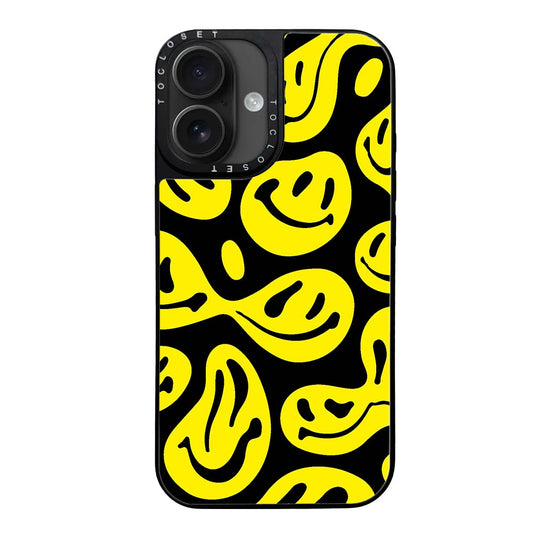 Melted Smiley Designer iPhone 16 Case Cover