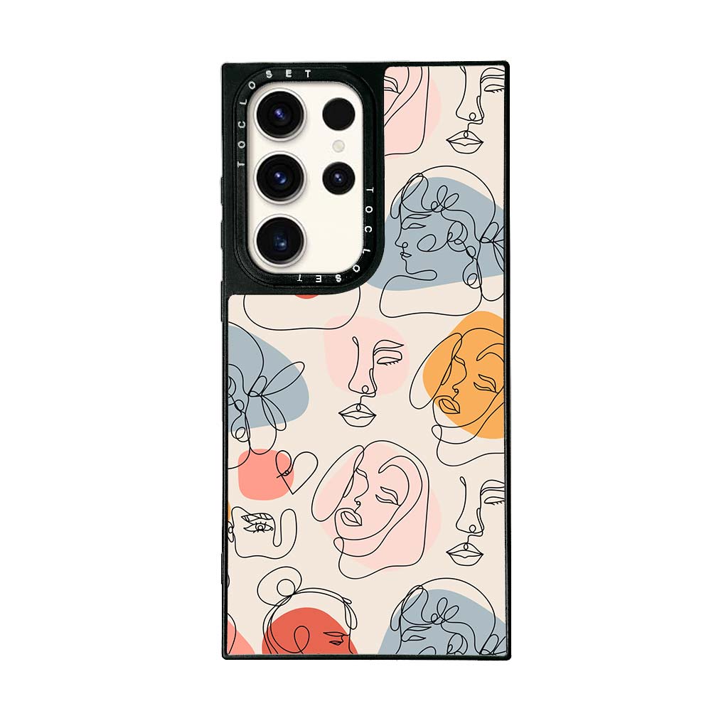 Faces Designer Samsung S24 Ultra Case Cover