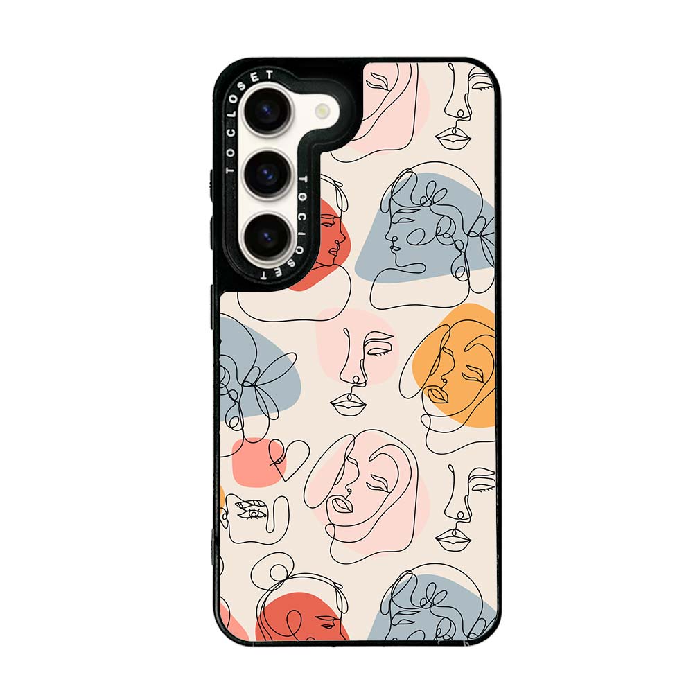 Faces Designer Samsung S23 Plus Case Cover