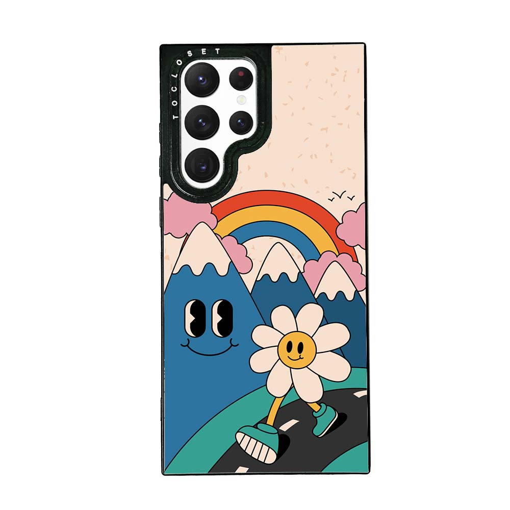 Walking Daisy Designer Samsung S22 Ultra Case Cover