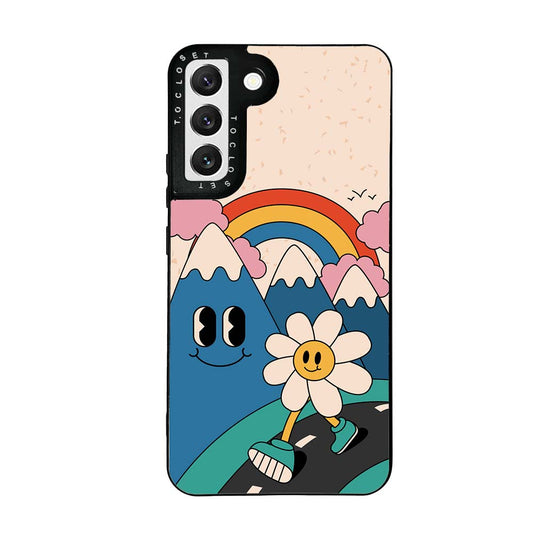 Walking Daisy Designer Samsung S22 Case Cover