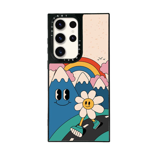 Walking Daisy Designer Samsung S23 Ultra Case Cover