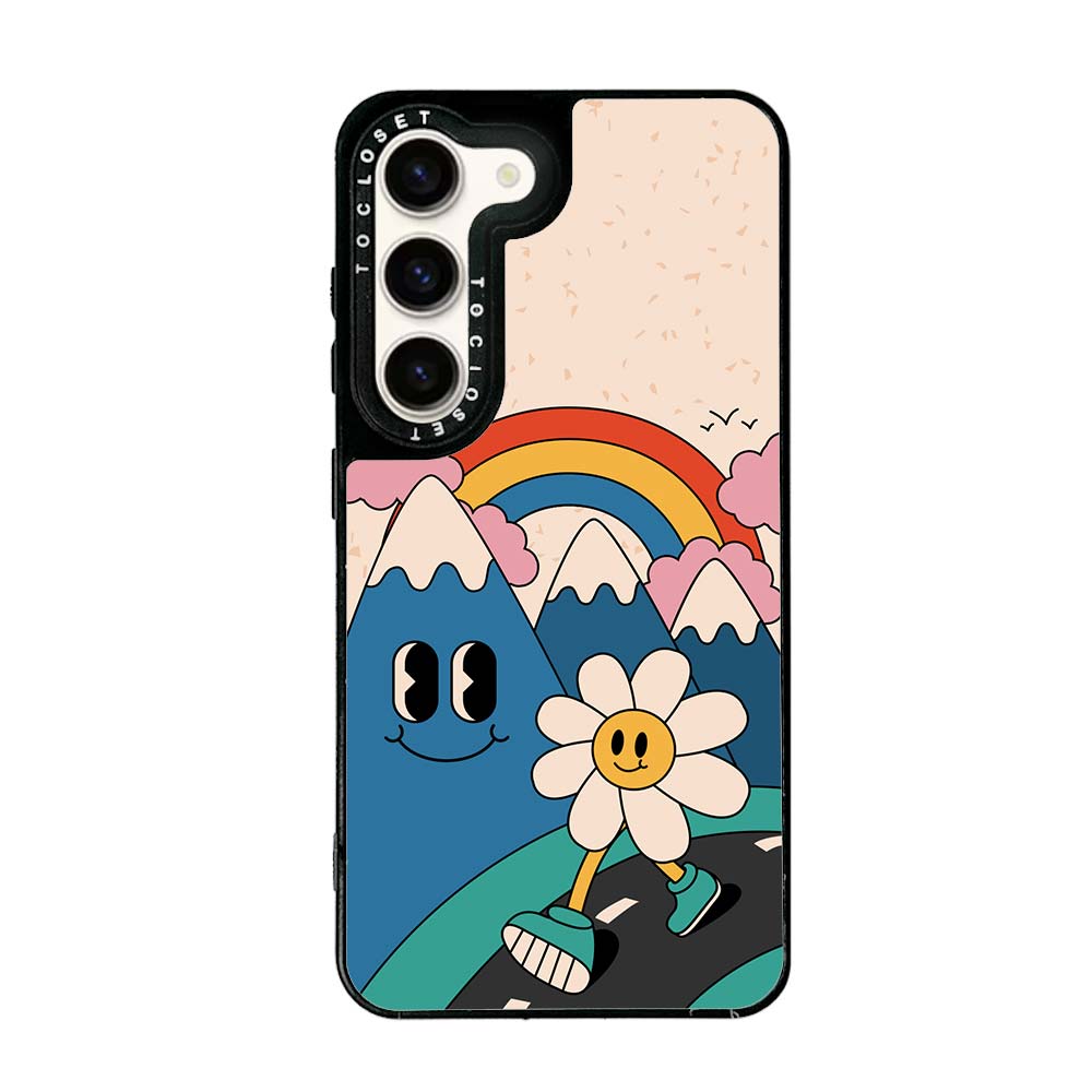 Walking Daisy Designer Samsung S23 Case Cover