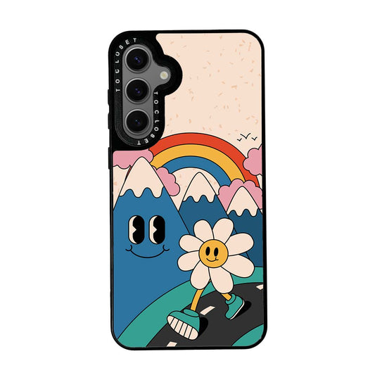 Walking Daisy Designer Samsung S24 Case Cover