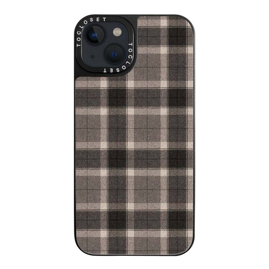 Earthy Plaid Designer iPhone 15 Case Cover