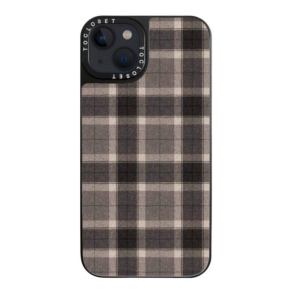 Earthy Plaid Designer iPhone 14 Case Cover