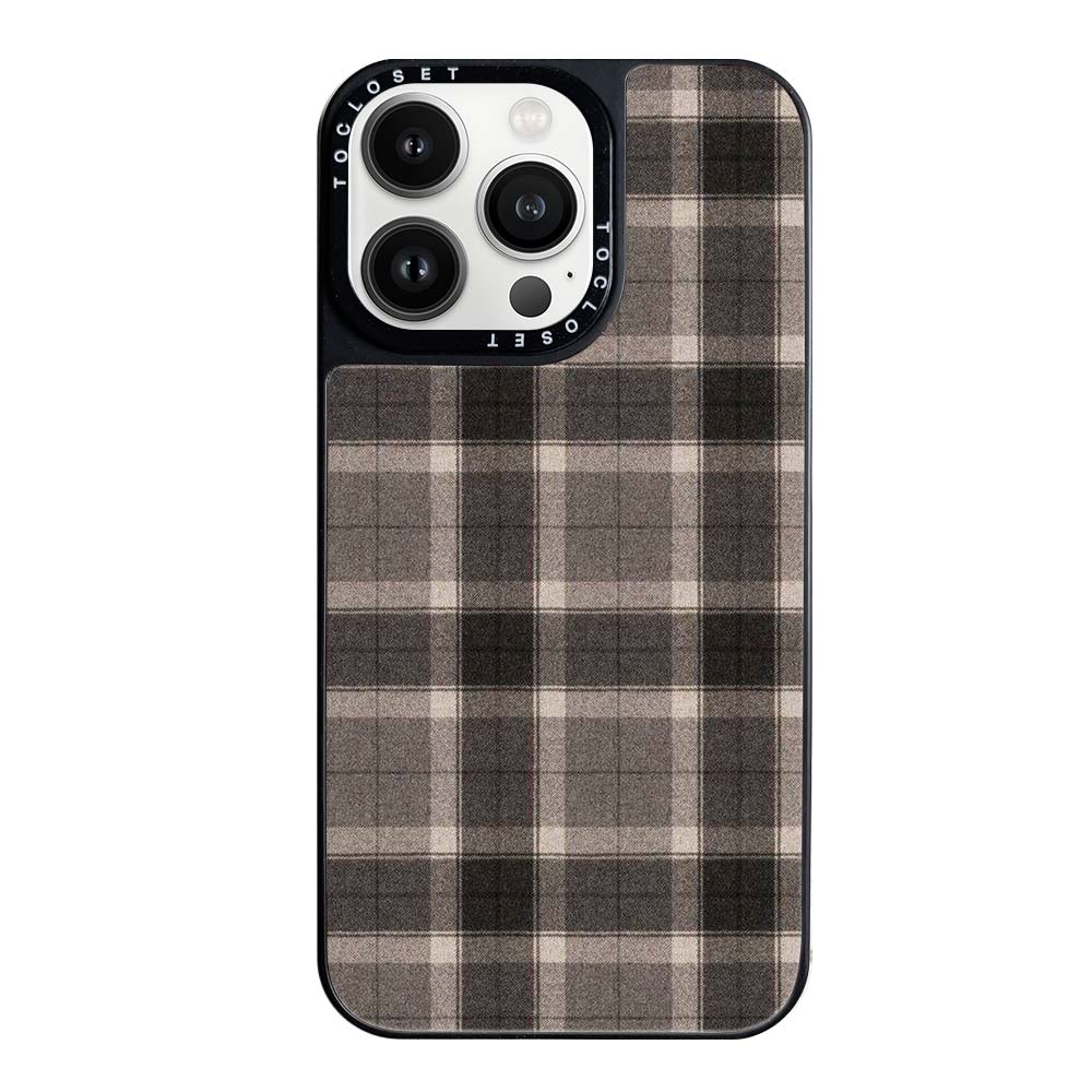 Earthy Plaid Designer iPhone 13 Pro Case Cover