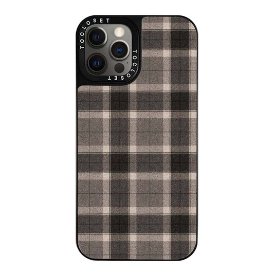 Earthy Plaid Designer iPhone 12 Pro Max Case Cover