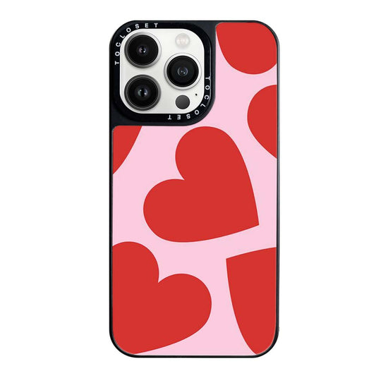 Bold Hearts Designer iPhone 16 Pro Case Cover