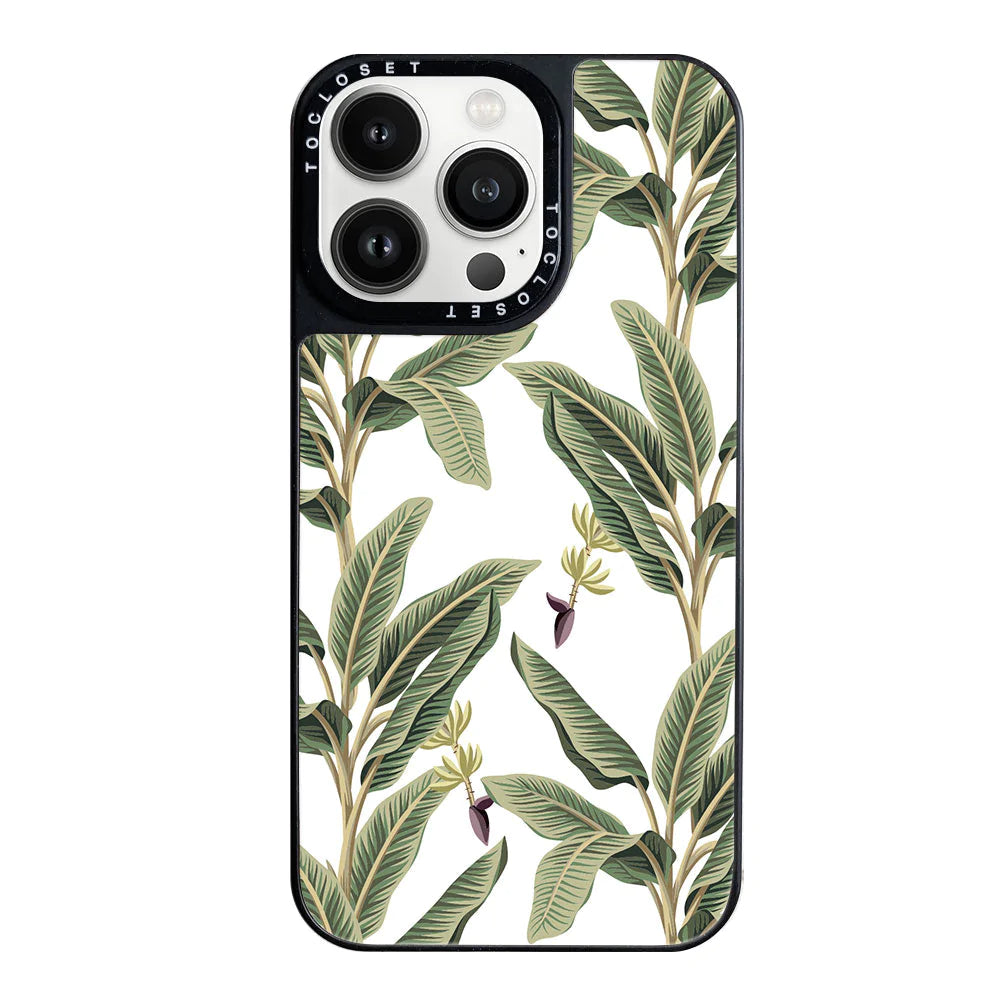 Tropical Banana Leaf Designer iPhone 16 Pro Case Cover