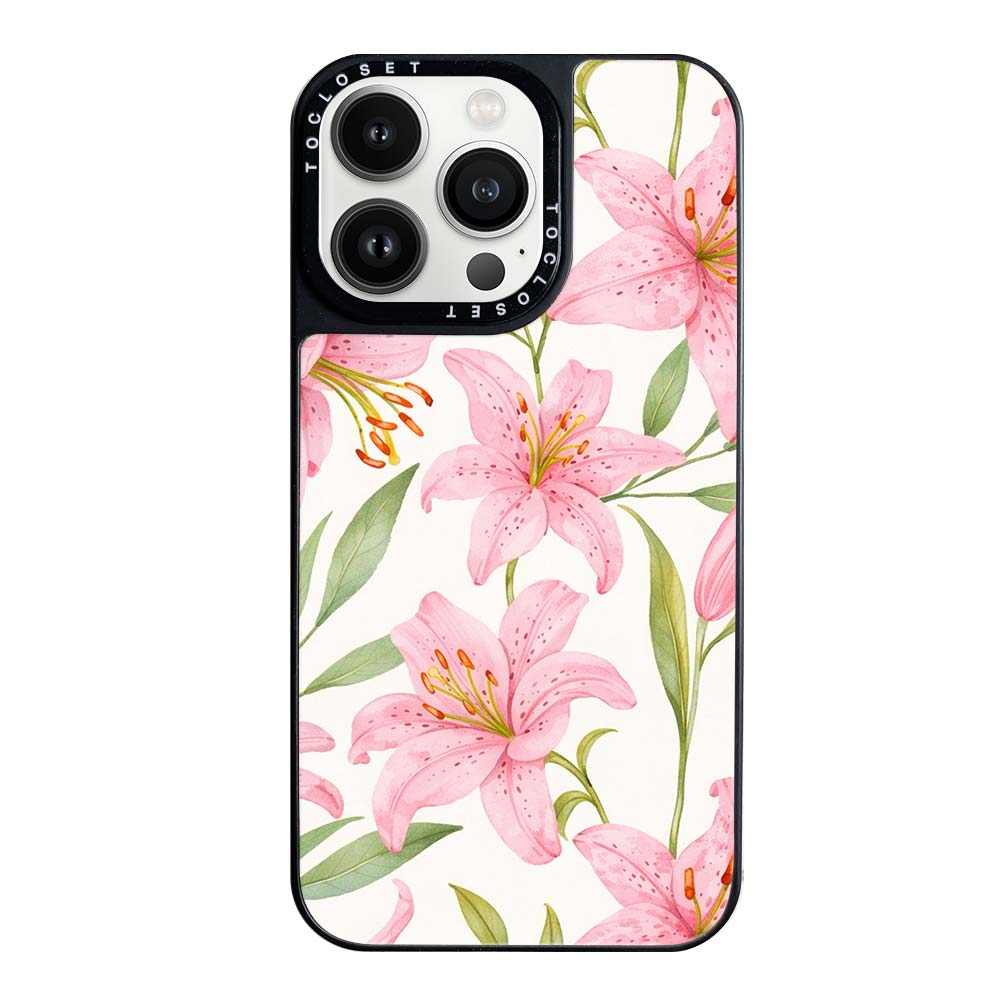 Lillies Designer iPhone 16 Pro Max Case Cover