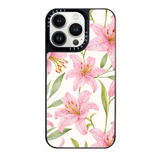 Lillies Designer iPhone 16 Pro Max Case Cover