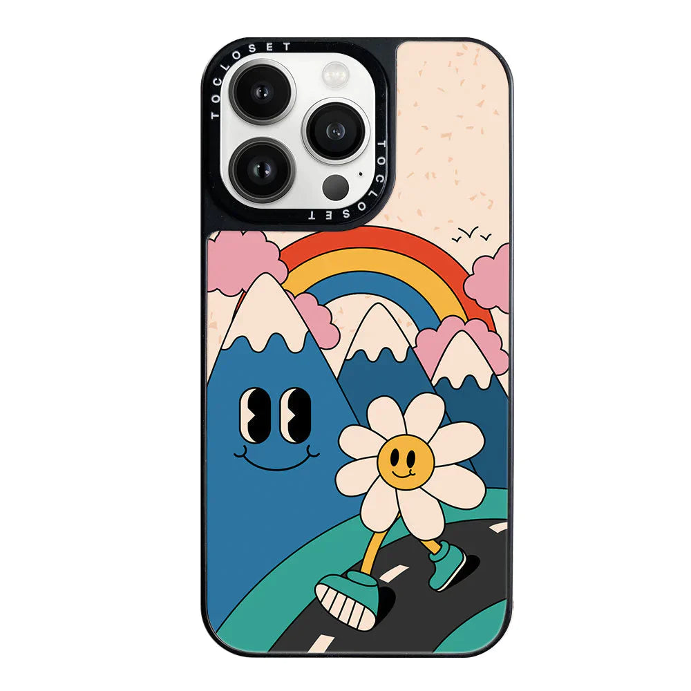 Walking Daisy Designer iPhone 16 Pro Case Cover