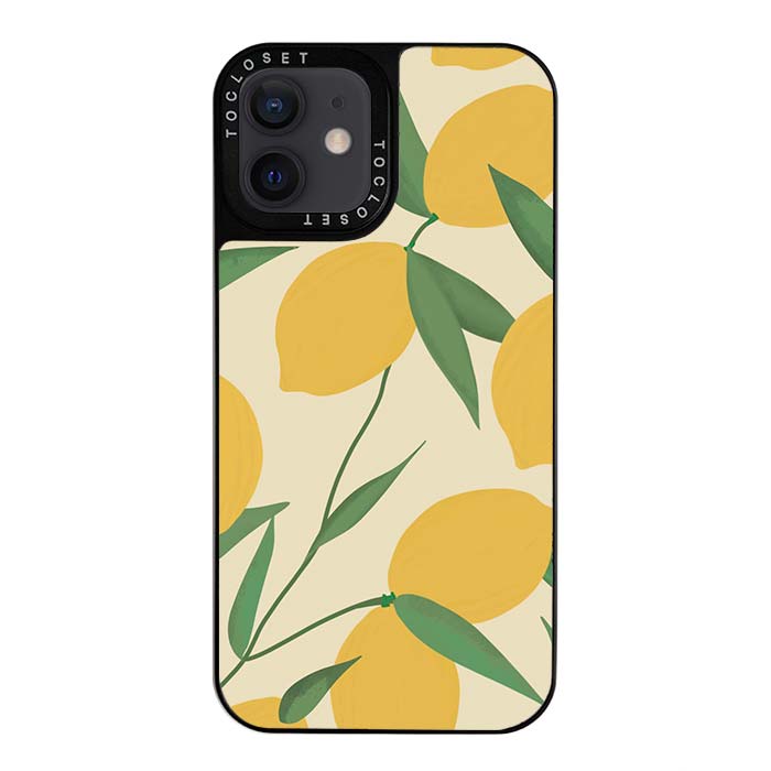 Zesty Lemon Designer iPhone 12 Case Cover