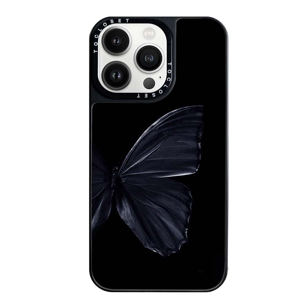 Black Butterfly Designer iPhone 14 Pro Case Cover