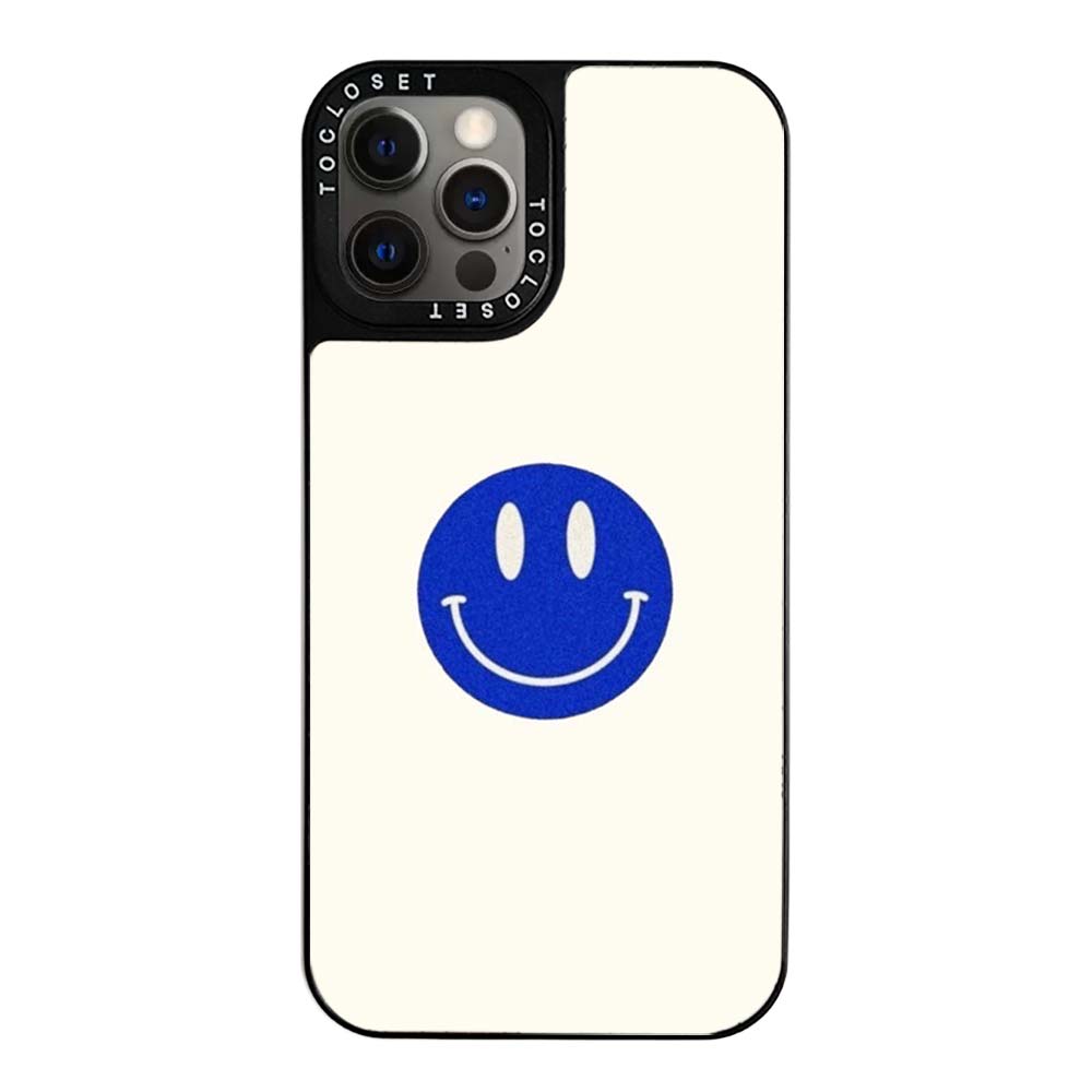 Blue Smile Designer iPhone 12 Pro Case Cover