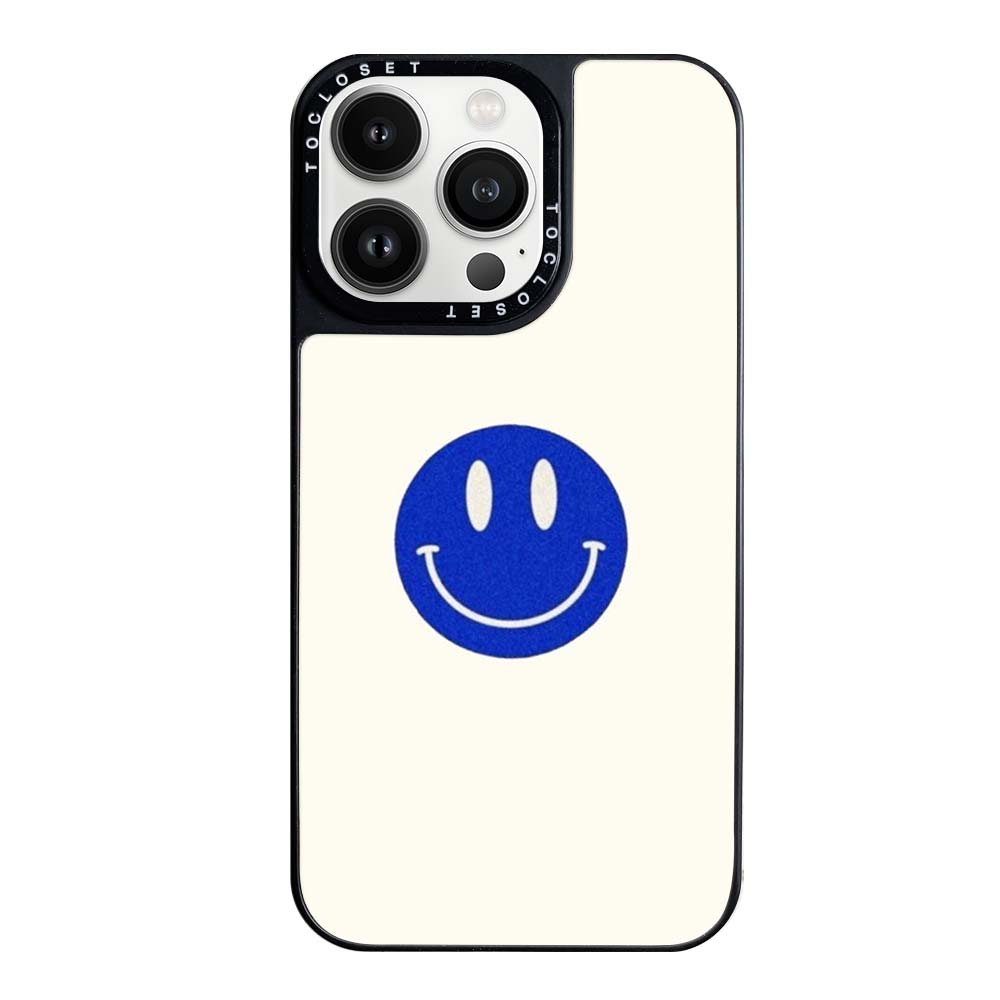 Blue Smile Designer iPhone 14 Pro Max Case Cover