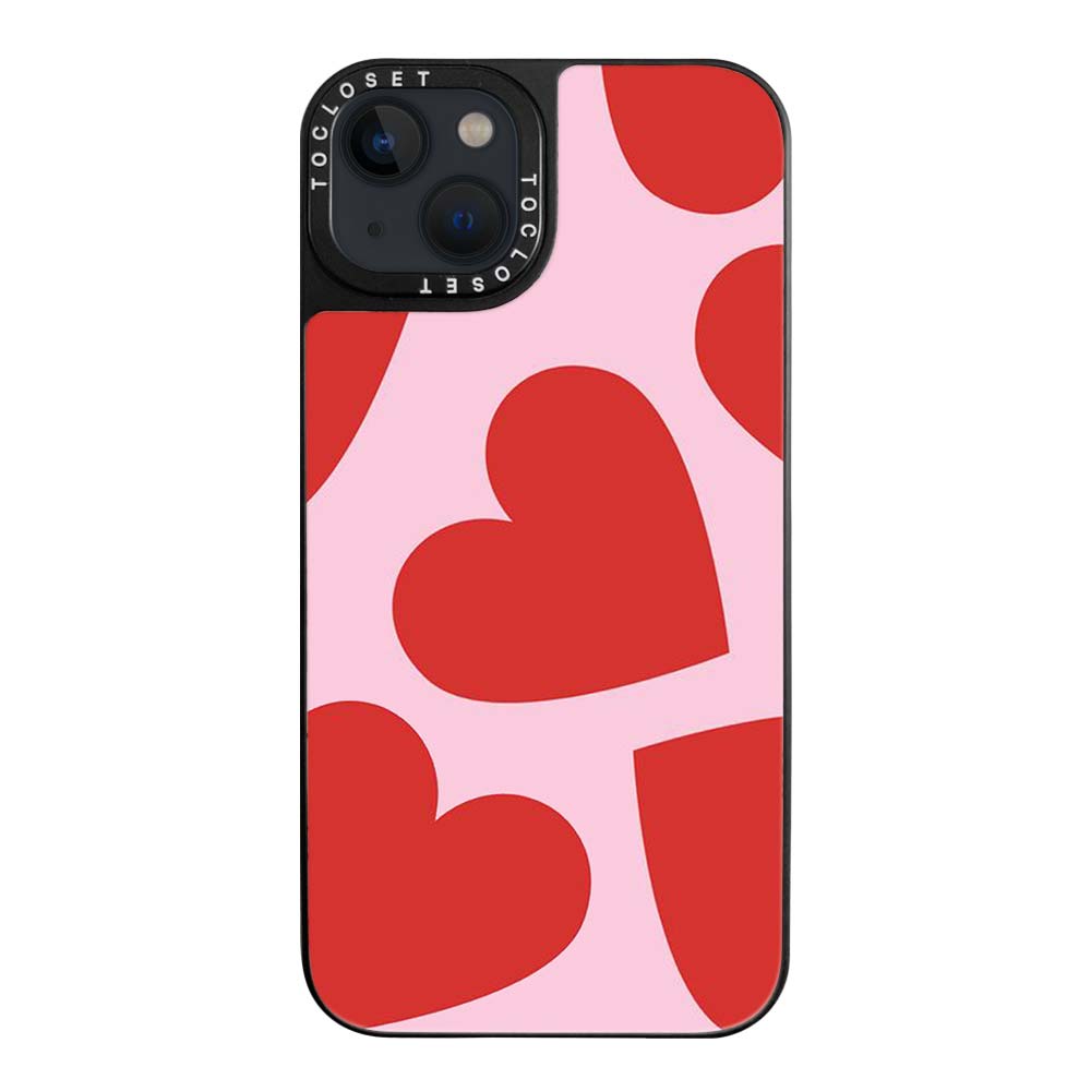 Bold Hearts Designer iPhone 13 Mini Case Cover