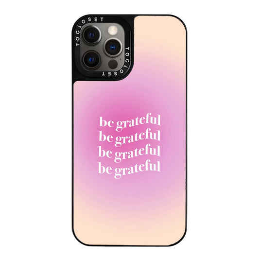 Be Grateful Pattern Designer iPhone 12 Pro Case Cover