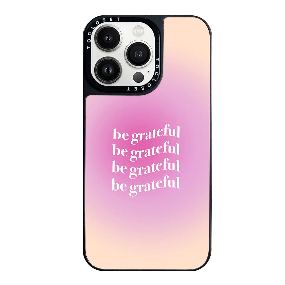 Be Grateful Pattern Designer iPhone 14 Pro Case Cover