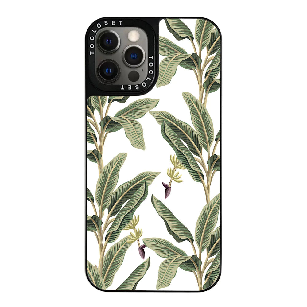 Tropical Banana Leaf Designer iPhone 12 Pro Max Case Cover