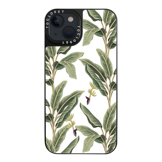 Tropical Banana Leaf Designer iPhone 15 Case Cover