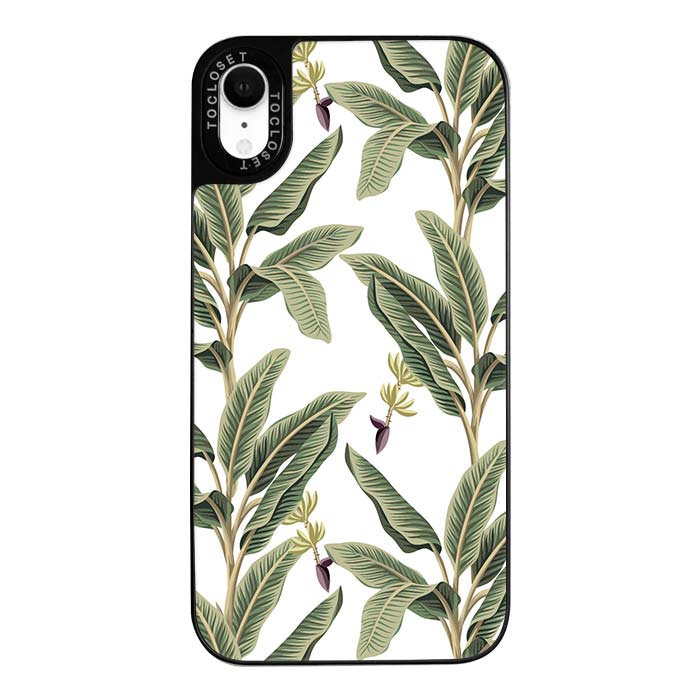 Tropical Banana Leaf Designer iPhone XR Case Cover