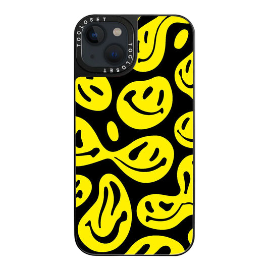 Melted Smiley Designer iPhone 13 Case Cover