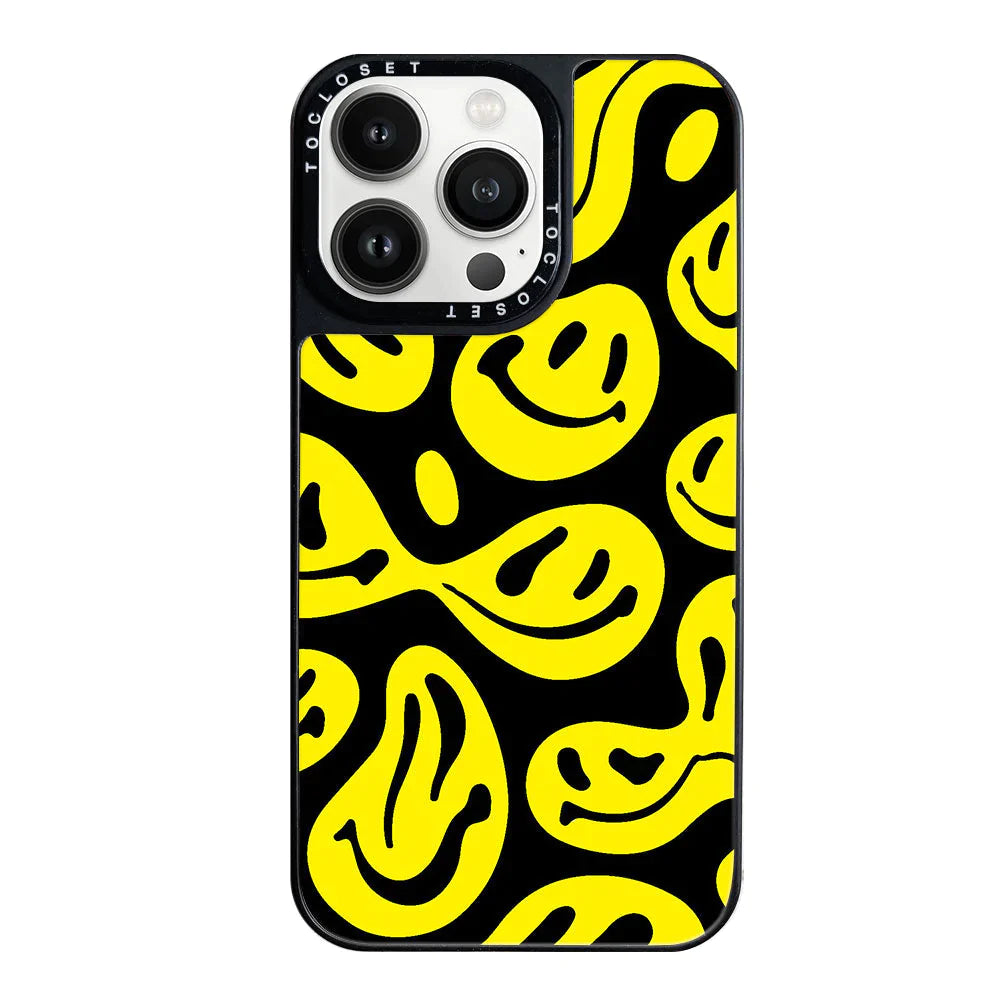 Melted Smiley Designer iPhone 15 Pro Case Cover