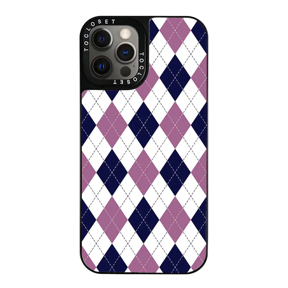 Winter Plaid Designer iPhone 12 Pro Case Cover